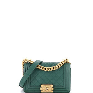 Chanel Small Boy Flap Bag Quilted Caviar